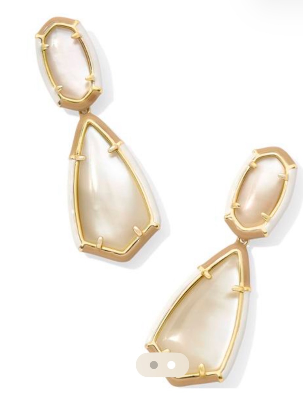 Kendra Scott Camry Gold and Pearl Drop Earrings